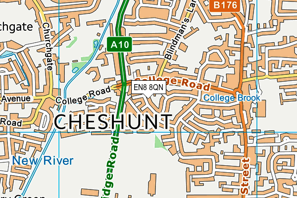 EN8 8QN map - OS VectorMap District (Ordnance Survey)
