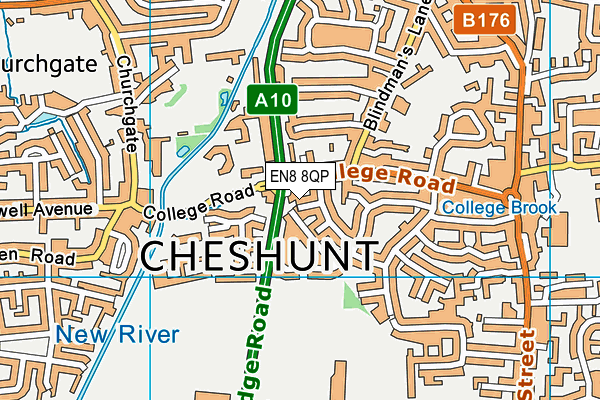 EN8 8QP map - OS VectorMap District (Ordnance Survey) EN8 8QP map - OS VectorMap District (Ordnance Survey)
