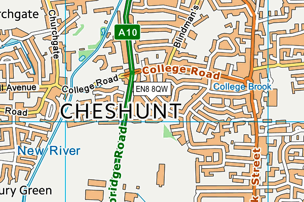 EN8 8QW map - OS VectorMap District (Ordnance Survey) EN8 8QW map - OS VectorMap District (Ordnance Survey)