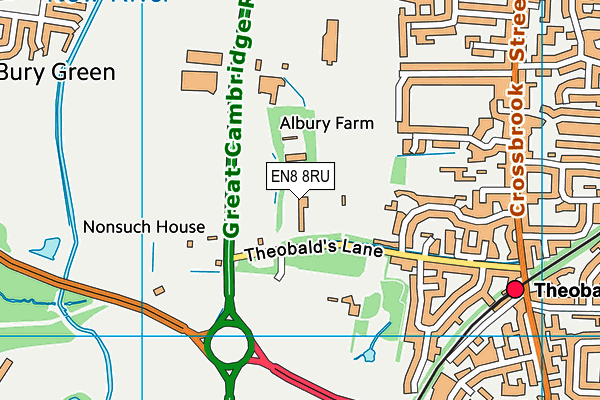 EN8 8RU map - OS VectorMap District (Ordnance Survey) EN8 8RU map - OS VectorMap District (Ordnance Survey)