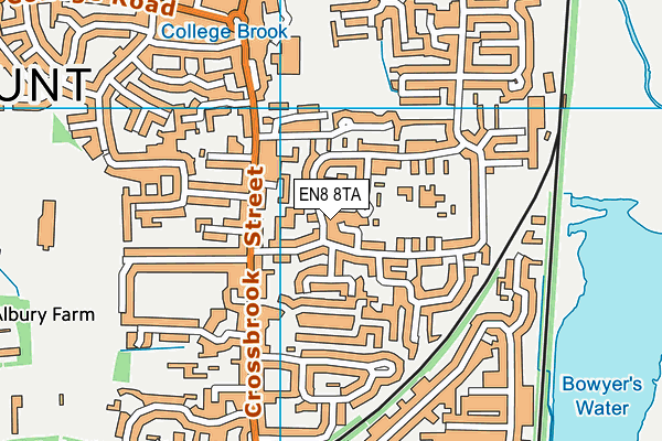 EN8 8TA map - OS VectorMap District (Ordnance Survey) EN8 8TA map - OS VectorMap District (Ordnance Survey)