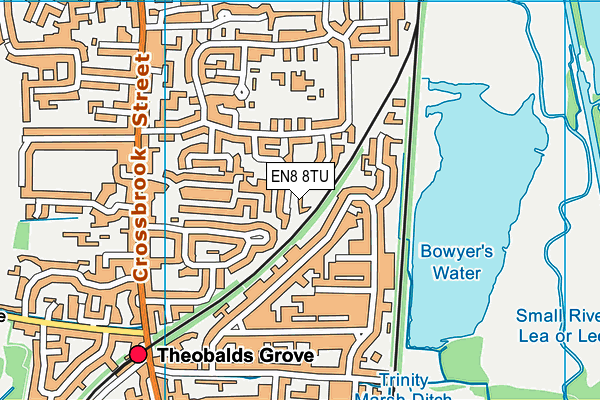 EN8 8TU map - OS VectorMap District (Ordnance Survey) EN8 8TU map - OS VectorMap District (Ordnance Survey)