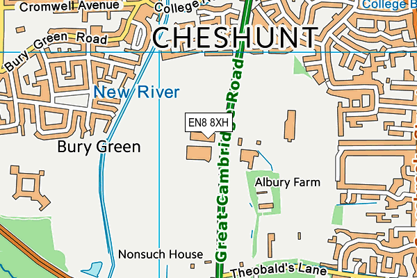 EN8 8XH map - OS VectorMap District (Ordnance Survey) EN8 8XH map - OS VectorMap District (Ordnance Survey)