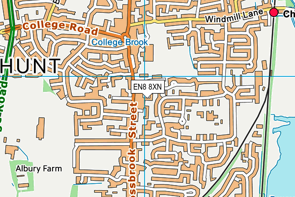 EN8 8XN map - OS VectorMap District (Ordnance Survey) EN8 8XN map - OS VectorMap District (Ordnance Survey)