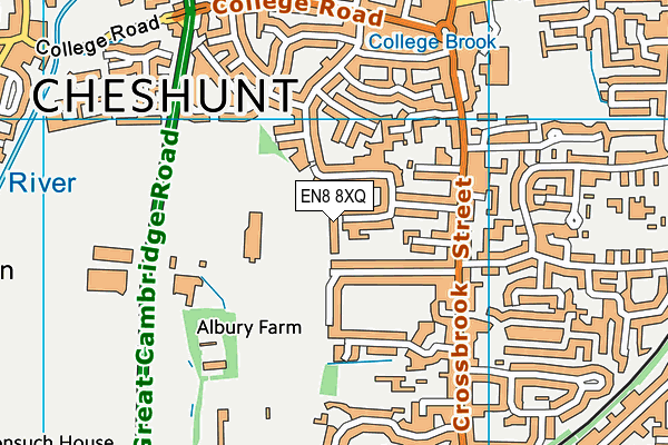 EN8 8XQ map - OS VectorMap District (Ordnance Survey) EN8 8XQ map - OS VectorMap District (Ordnance Survey)