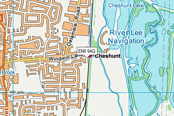 EN8 9AQ map - OS VectorMap District (Ordnance Survey) EN8 9AQ map - OS VectorMap District (Ordnance Survey)
