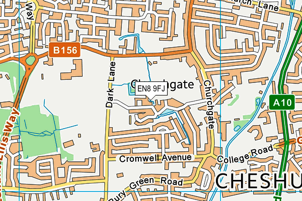 EN8 9FJ map - OS VectorMap District (Ordnance Survey) EN8 9FJ map - OS VectorMap District (Ordnance Survey)