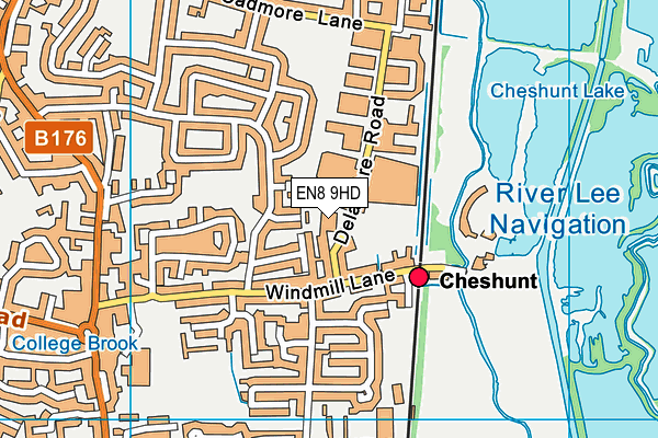 EN8 9HD map - OS VectorMap District (Ordnance Survey) EN8 9HD map - OS VectorMap District (Ordnance Survey)