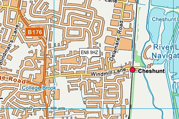 EN8 9HZ map - OS VectorMap District (Ordnance Survey) EN8 9HZ map - OS VectorMap District (Ordnance Survey)