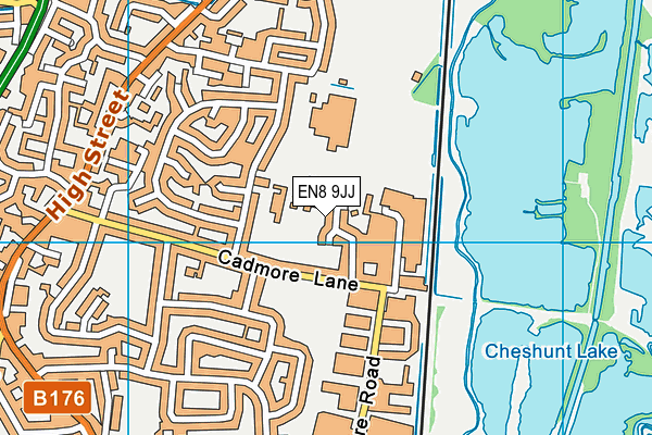 EN8 9JJ map - OS VectorMap District (Ordnance Survey) EN8 9JJ map - OS VectorMap District (Ordnance Survey)