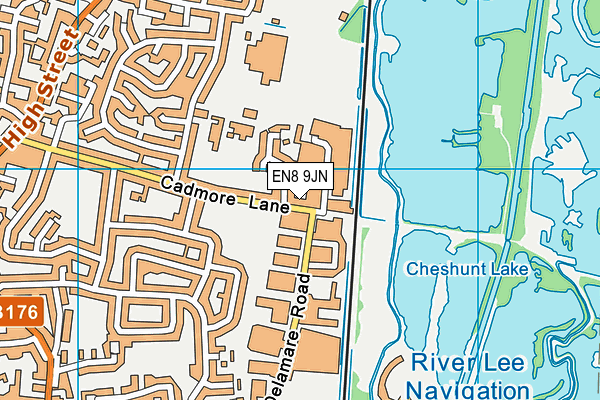 EN8 9JN map - OS VectorMap District (Ordnance Survey) EN8 9JN map - OS VectorMap District (Ordnance Survey)