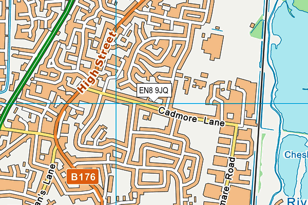 EN8 9JQ map - OS VectorMap District (Ordnance Survey) EN8 9JQ map - OS VectorMap District (Ordnance Survey)