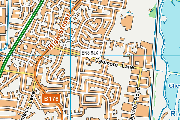 EN8 9JX map - OS VectorMap District (Ordnance Survey) EN8 9JX map - OS VectorMap District (Ordnance Survey)