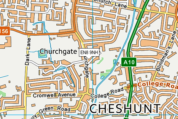 EN8 9NH map - OS VectorMap District (Ordnance Survey) EN8 9NH map - OS VectorMap District (Ordnance Survey)