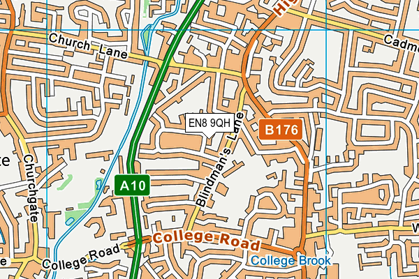 EN8 9QH map - OS VectorMap District (Ordnance Survey) EN8 9QH map - OS VectorMap District (Ordnance Survey)