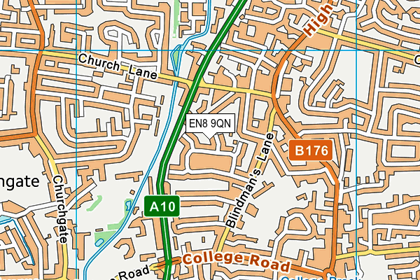 EN8 9QN map - OS VectorMap District (Ordnance Survey) EN8 9QN map - OS VectorMap District (Ordnance Survey)