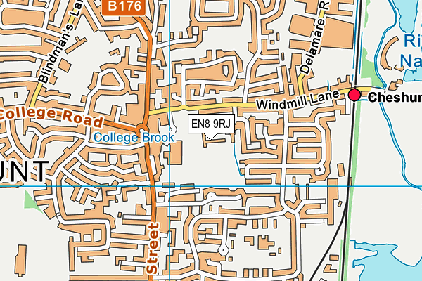 EN8 9RJ map - OS VectorMap District (Ordnance Survey) EN8 9RJ map - OS VectorMap District (Ordnance Survey)