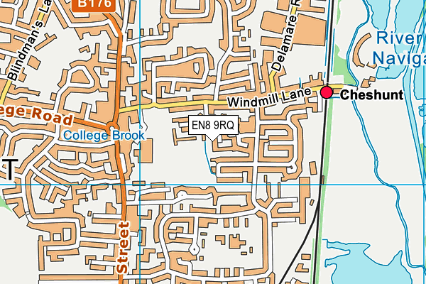 EN8 9RQ map - OS VectorMap District (Ordnance Survey) EN8 9RQ map - OS VectorMap District (Ordnance Survey)