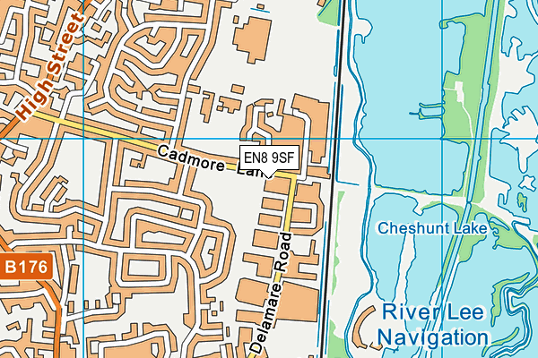 EN8 9SF map - OS VectorMap District (Ordnance Survey) EN8 9SF map - OS VectorMap District (Ordnance Survey)