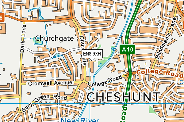 EN8 9XH map - OS VectorMap District (Ordnance Survey) EN8 9XH map - OS VectorMap District (Ordnance Survey)