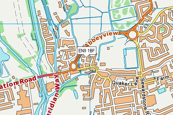 EN9 1BF map - OS VectorMap District (Ordnance Survey) EN9 1BF map - OS VectorMap District (Ordnance Survey)