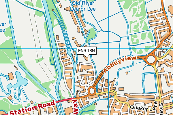 EN9 1BN map - OS VectorMap District (Ordnance Survey) EN9 1BN map - OS VectorMap District (Ordnance Survey)