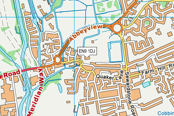 EN9 1DJ map - OS VectorMap District (Ordnance Survey) EN9 1DJ map - OS VectorMap District (Ordnance Survey)
