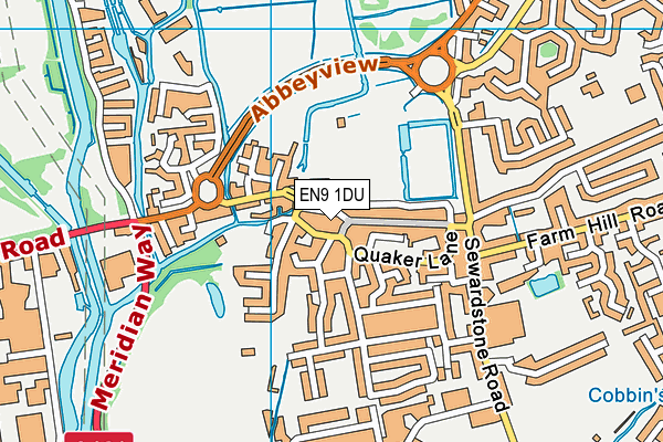 EN9 1DU map - OS VectorMap District (Ordnance Survey) EN9 1DU map - OS VectorMap District (Ordnance Survey)