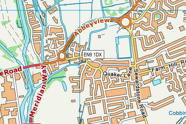 EN9 1DX map - OS VectorMap District (Ordnance Survey) EN9 1DX map - OS VectorMap District (Ordnance Survey)