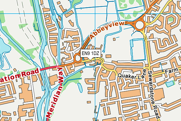 EN9 1DZ map - OS VectorMap District (Ordnance Survey) EN9 1DZ map - OS VectorMap District (Ordnance Survey)
