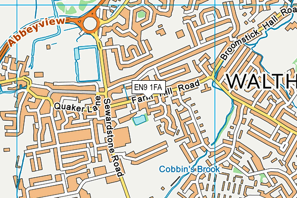 EN9 1FA map - OS VectorMap District (Ordnance Survey) EN9 1FA map - OS VectorMap District (Ordnance Survey)