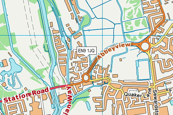 EN9 1JQ map - OS VectorMap District (Ordnance Survey)