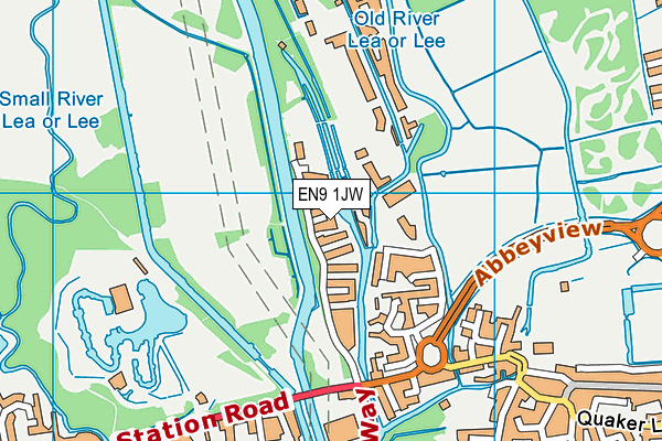 EN9 1JW map - OS VectorMap District (Ordnance Survey) EN9 1JW map - OS VectorMap District (Ordnance Survey)