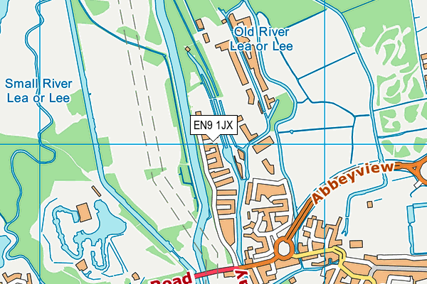 EN9 1JX map - OS VectorMap District (Ordnance Survey) EN9 1JX map - OS VectorMap District (Ordnance Survey)