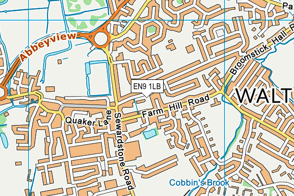 EN9 1LB map - OS VectorMap District (Ordnance Survey) EN9 1LB map - OS VectorMap District (Ordnance Survey)