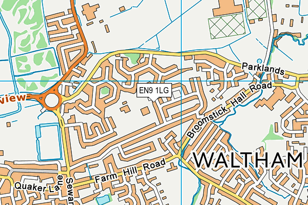 EN9 1LG map - OS VectorMap District (Ordnance Survey) EN9 1LG map - OS VectorMap District (Ordnance Survey)