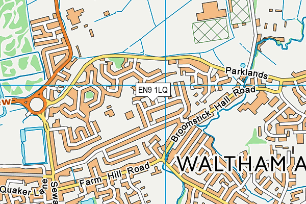 EN9 1LQ map - OS VectorMap District (Ordnance Survey) EN9 1LQ map - OS VectorMap District (Ordnance Survey)