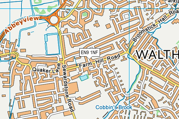 EN9 1NF map - OS VectorMap District (Ordnance Survey) EN9 1NF map - OS VectorMap District (Ordnance Survey)