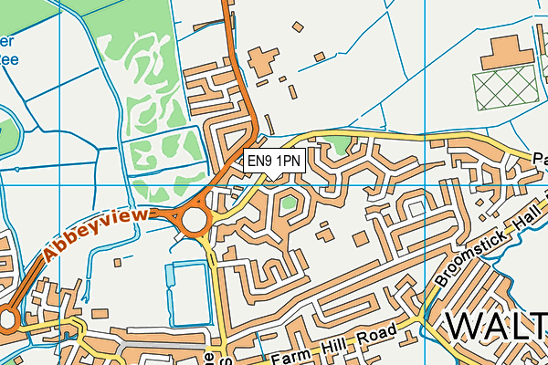 EN9 1PN map - OS VectorMap District (Ordnance Survey) EN9 1PN map - OS VectorMap District (Ordnance Survey)