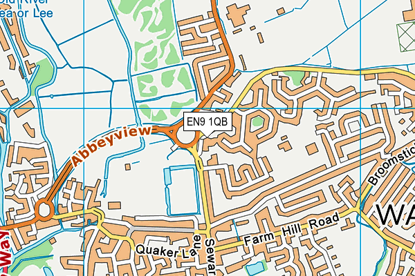 EN9 1QB map - OS VectorMap District (Ordnance Survey) EN9 1QB map - OS VectorMap District (Ordnance Survey)