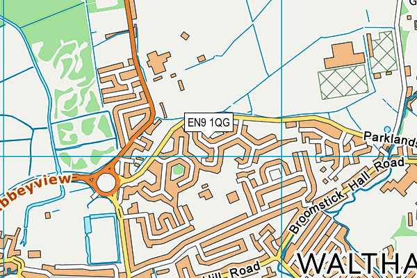 EN9 1QG map - OS VectorMap District (Ordnance Survey) EN9 1QG map - OS VectorMap District (Ordnance Survey)