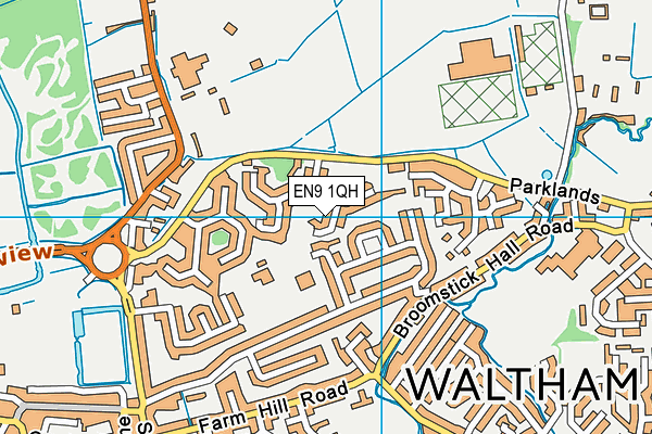 EN9 1QH map - OS VectorMap District (Ordnance Survey) EN9 1QH map - OS VectorMap District (Ordnance Survey)