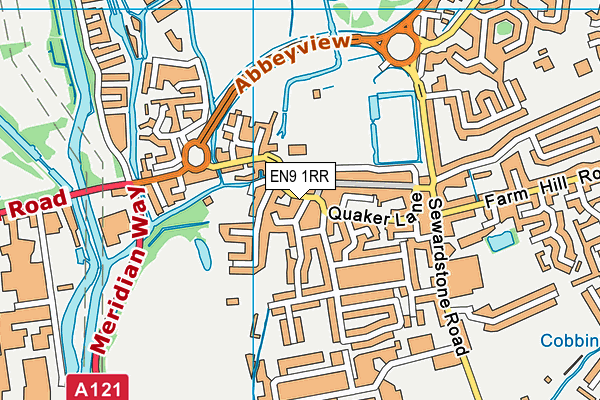 EN9 1RR map - OS VectorMap District (Ordnance Survey) EN9 1RR map - OS VectorMap District (Ordnance Survey)
