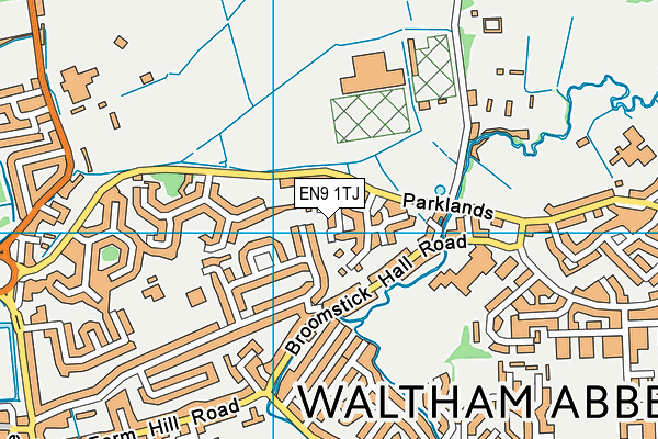 EN9 1TJ map - OS VectorMap District (Ordnance Survey) EN9 1TJ map - OS VectorMap District (Ordnance Survey)