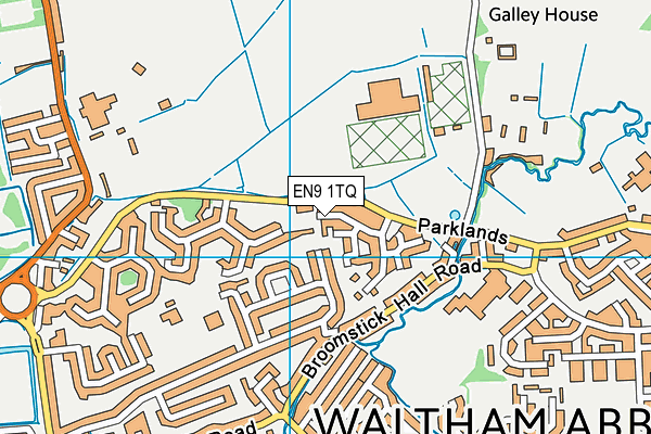 EN9 1TQ map - OS VectorMap District (Ordnance Survey) EN9 1TQ map - OS VectorMap District (Ordnance Survey)