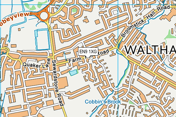 EN9 1XG map - OS VectorMap District (Ordnance Survey) EN9 1XG map - OS VectorMap District (Ordnance Survey)