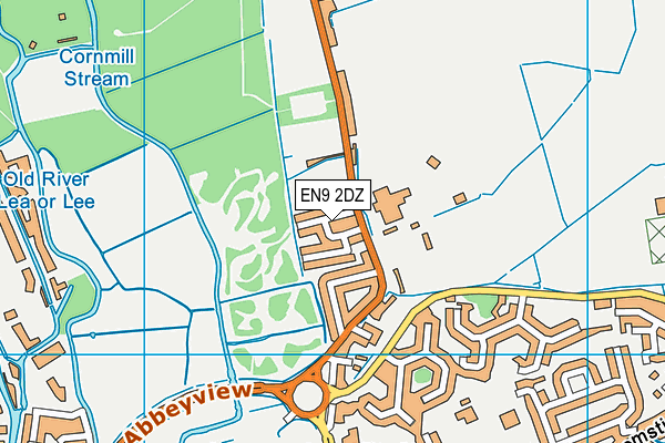 EN9 2DZ map - OS VectorMap District (Ordnance Survey) EN9 2DZ map - OS VectorMap District (Ordnance Survey)