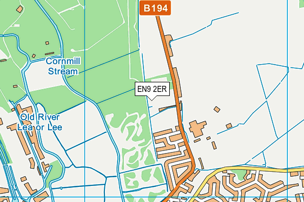 EN9 2ER map - OS VectorMap District (Ordnance Survey) EN9 2ER map - OS VectorMap District (Ordnance Survey)