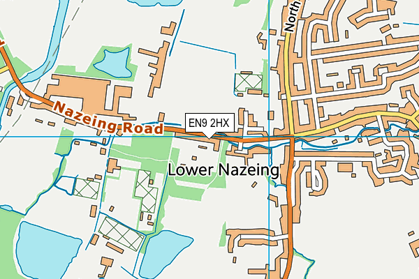 EN9 2HX map - OS VectorMap District (Ordnance Survey) EN9 2HX map - OS VectorMap District (Ordnance Survey)