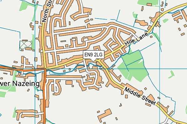 EN9 2LG map - OS VectorMap District (Ordnance Survey) EN9 2LG map - OS VectorMap District (Ordnance Survey)